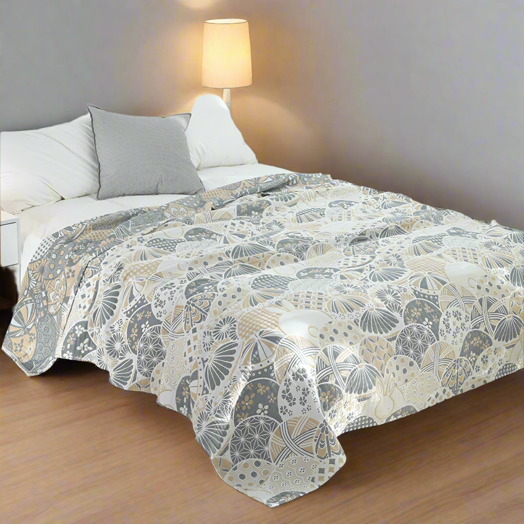HavenLuft: Cotton blankets made of four-layer cotton gauze with a breathable structure – for bedroom & sofa