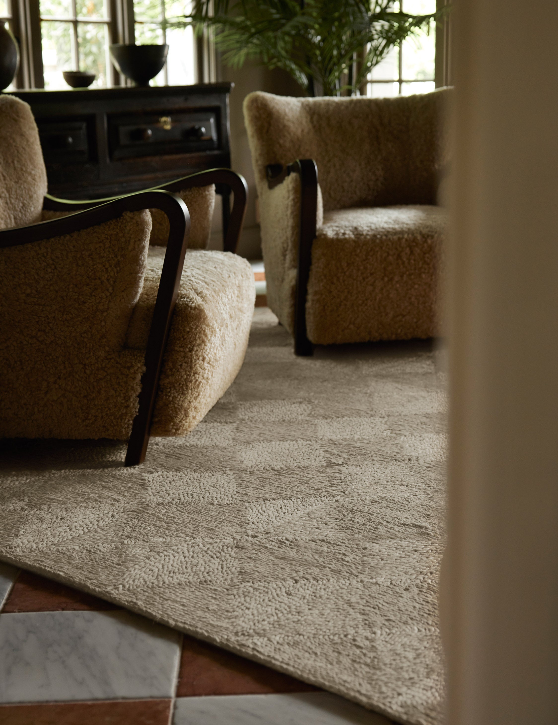 Haven Handmade Jute Rug | Handwoven Grid Design by Jake Arnold