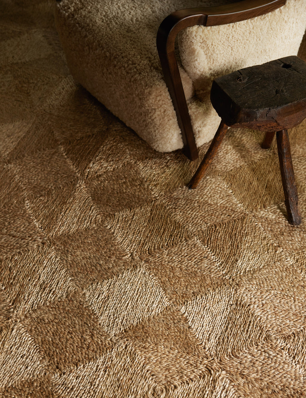 Haven Handmade Jute Rug | Handwoven Grid Design by Jake Arnold
