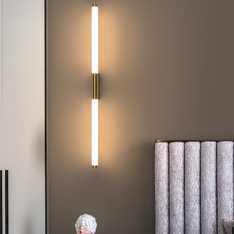 Veralyn - Modern Gold-Colored LED Wall Lamp Rod-Shaped Bedroom