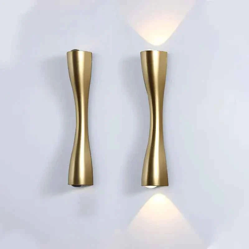 Bela Wall Lamp | Modern Gold, Up & Down Waterproof Design