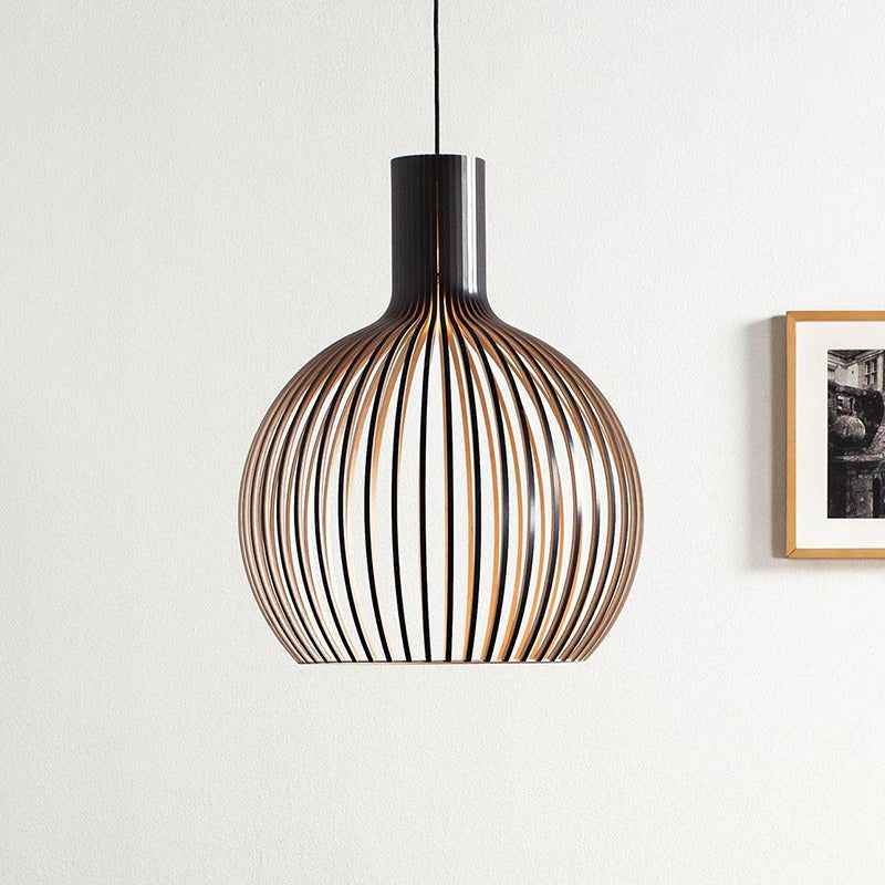 Bela Pendant Light | Handcrafted Natural Wood, Adjustable Height