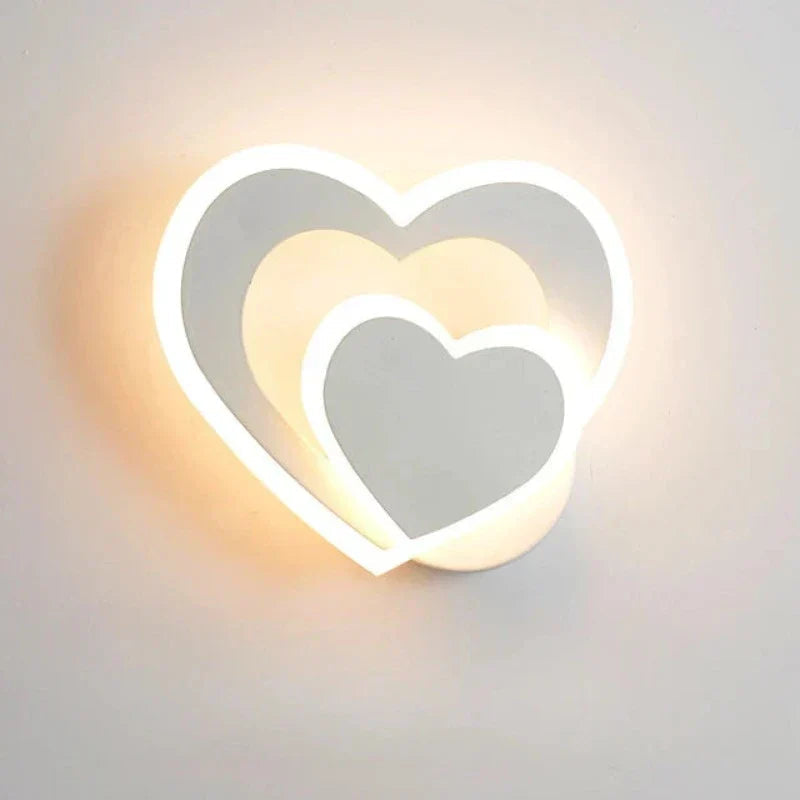 Heart Wall Light LED Plug In Plastic Warm Ambient Lighting
