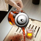 Teapot with Infuser, Borosilicate Glass, 45.6 oz Capacity