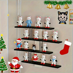 HellesRegal: Wall Shelves Made of Plastic – 4 Levels, Decorative & Floating for Figures, Decor & Accessories in the Hallway