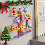 HellesRegal: Wall Shelves Made of Plastic – 4 Levels, Decorative & Floating for Figures, Decor & Accessories in the Hallway