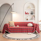 Herdlinie: Sofa Throw in Plaid Design Made of Microfiber & Easy-Care Structure – for Living Rooms & Couches