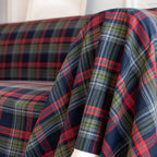 Herdlinie: Sofa Throw in Plaid Design Made of Microfiber & Easy-Care Structure – for Living Rooms & Couches