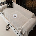 HerringLoom: Non-Slip Sofa Cover with Houndstooth Pattern & Microfiber Comfort – for Sofa & Pet Households