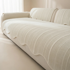 Sofa Cover Microfiber Herringbone Spill Resistant Non Slip Polyester