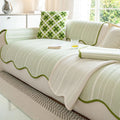 Sofa Cover Microfiber Herringbone Spill Resistant Non Slip Polyester