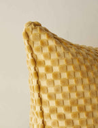 Bello Velvet Pillow | High-Low Checker Pattern, Textural Design