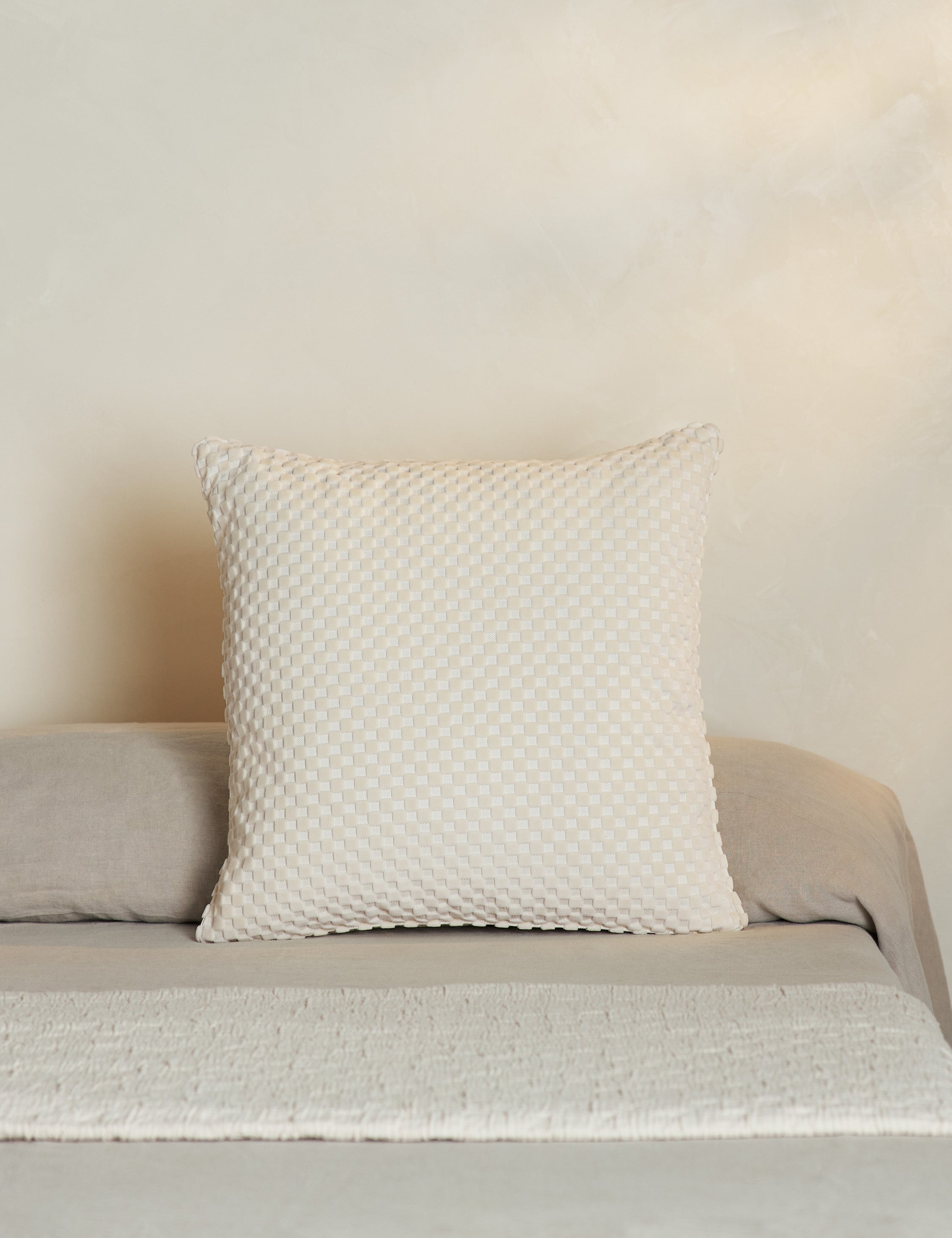 Bello Velvet Pillow | High-Low Checker Pattern, Textural Design
