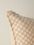 Bello Velvet Pillow | High-Low Checker Pattern, Textural Design