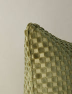Bello Velvet Pillow | High-Low Checker Pattern, Textural Design