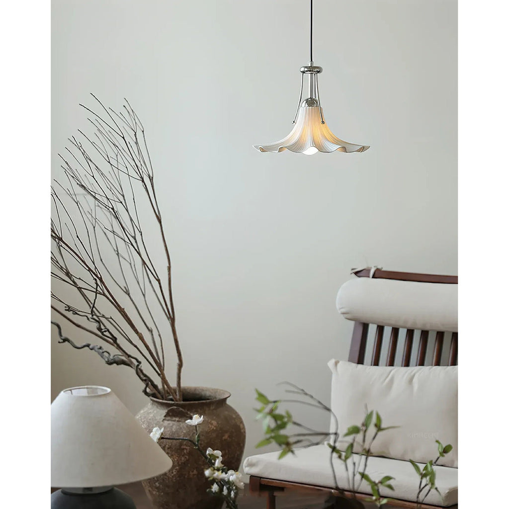 Hibiscus Petal Glass Pendant Lamp