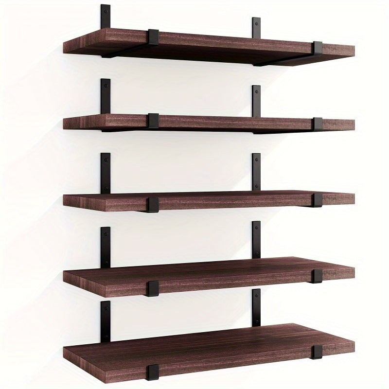 WoodElegance: Decorative Wall Shelf – Stable, Modern & Hanging in Vintage Look for Bathroom & Bedroom