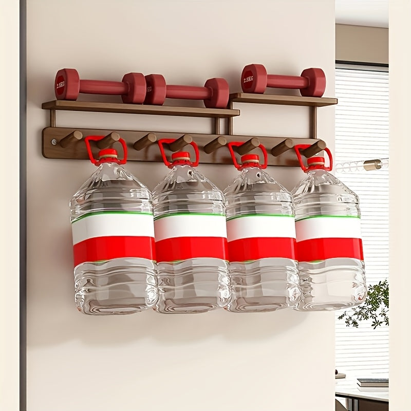 WoodLightness: Wall-Mounted Clothes Rack – Minimalist Wooden Design with Drill-Free Hooks, Space-Saving & Decorative for Hallway & Bedroom