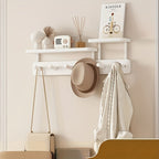 WoodLightness: Wall-Mounted Clothes Rack – Minimalist Wooden Design with Drill-Free Hooks, Space-Saving & Decorative for Hallway & Bedroom
