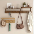 WoodLightness: Wall-Mounted Clothes Rack – Minimalist Wooden Design with Drill-Free Hooks, Space-Saving & Decorative for Hallway & Bedroom