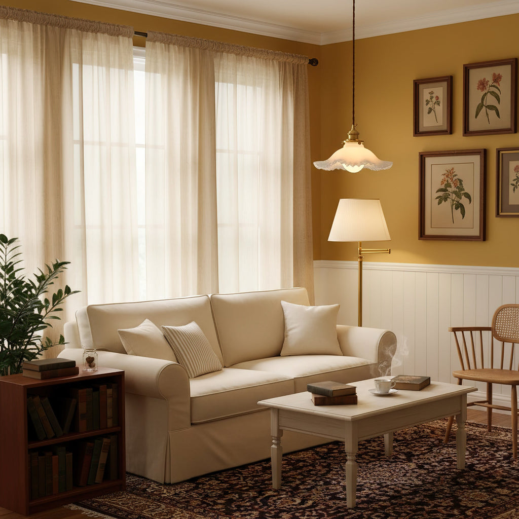 Homdia Brass and Glass Pendant Lamp