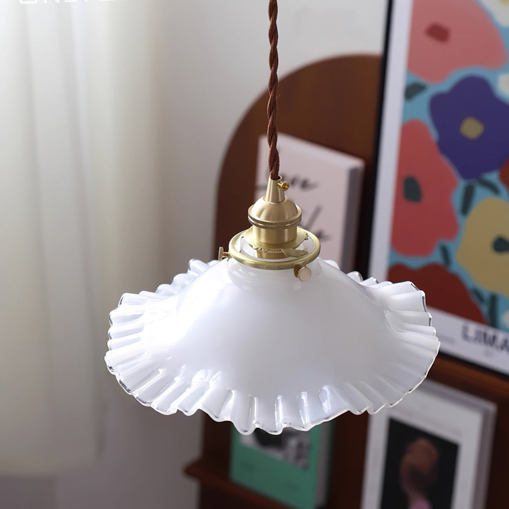Homdia Brass and Glass Pendant Lamp