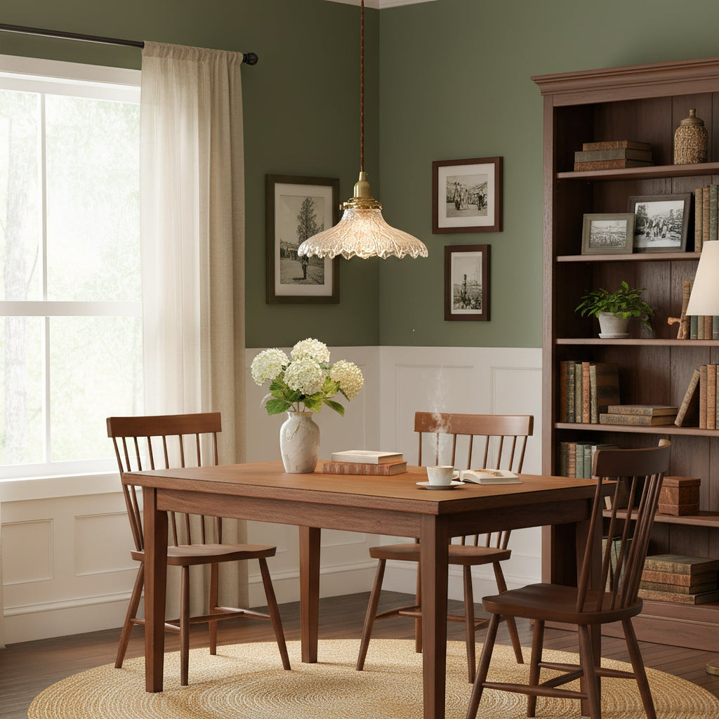 Homdia Brass and Glass Pendant Lamp