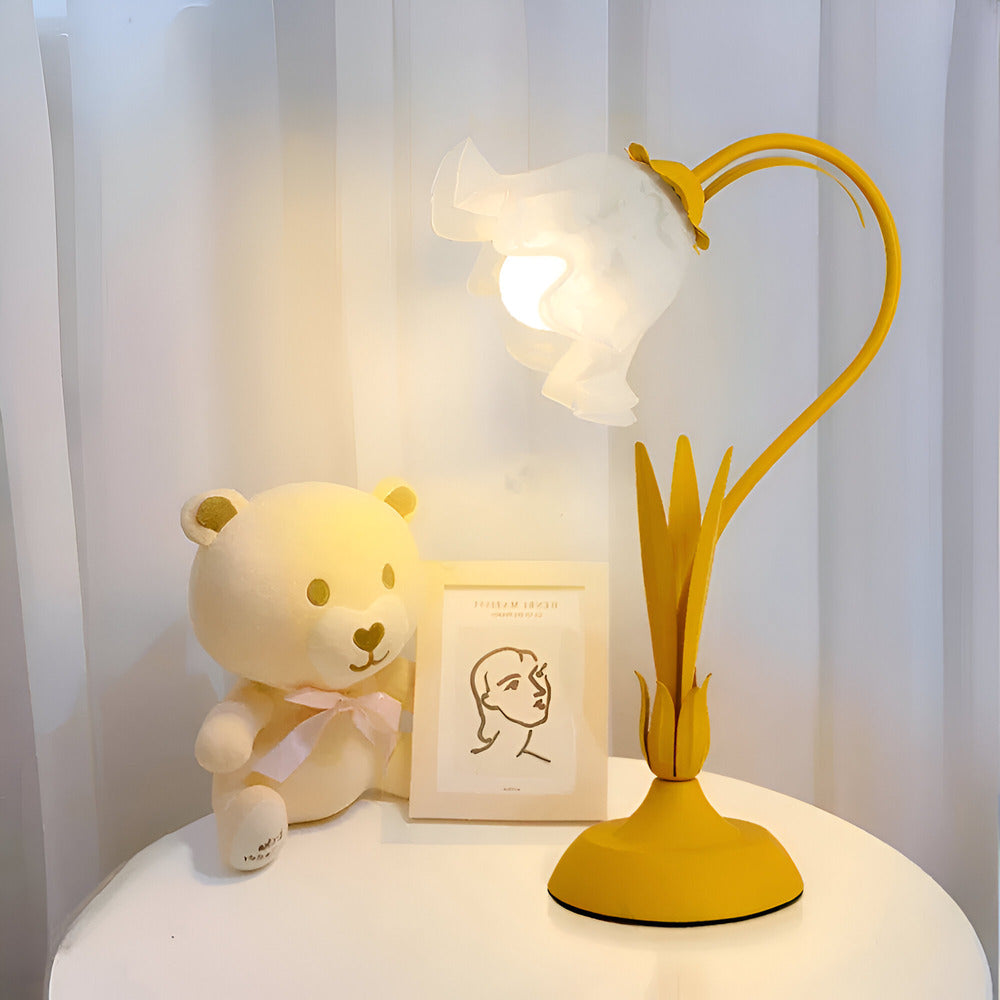 Talia - Antique Table Lamp French Design with Floral Pattern