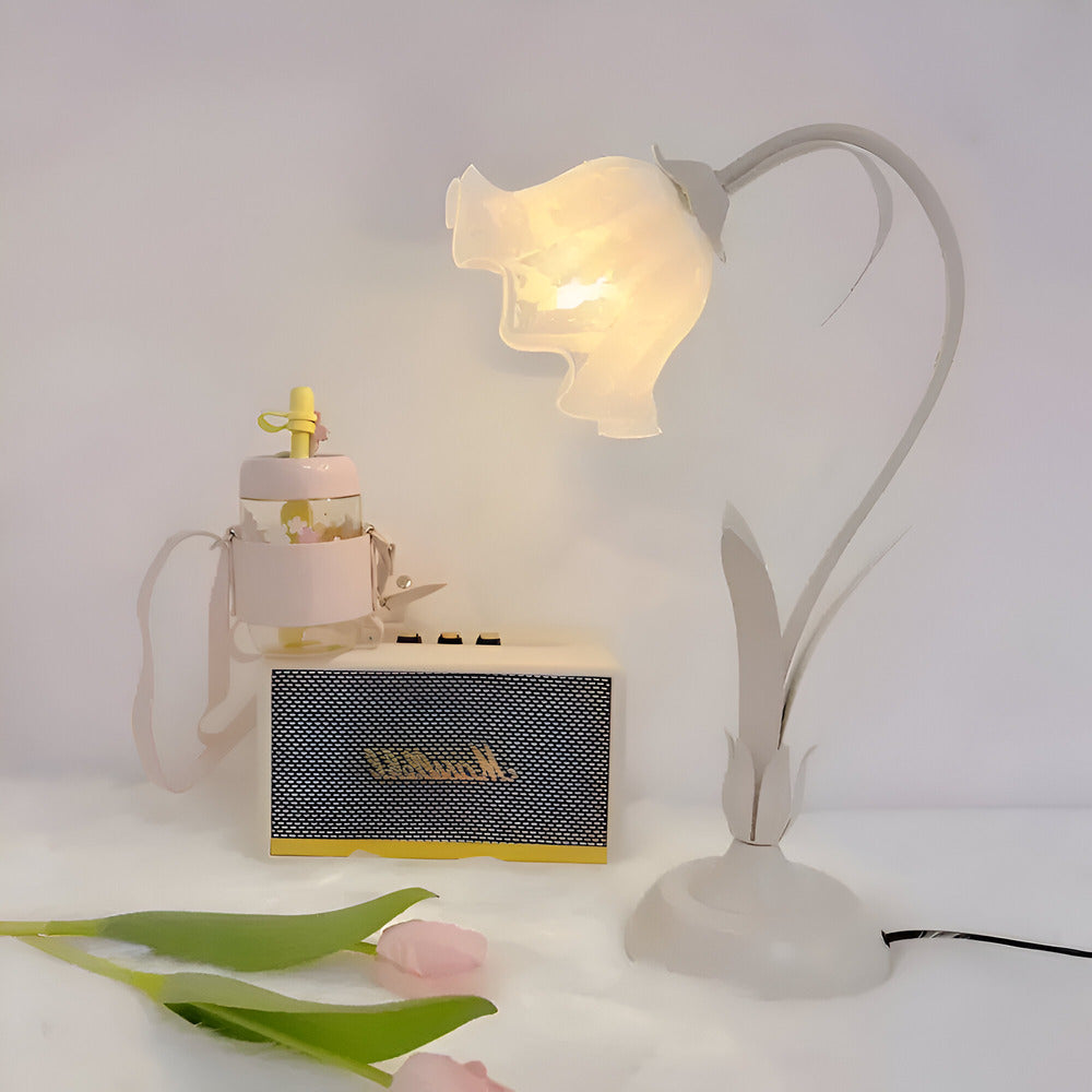 Talia - Antique Table Lamp French Design with Floral Pattern