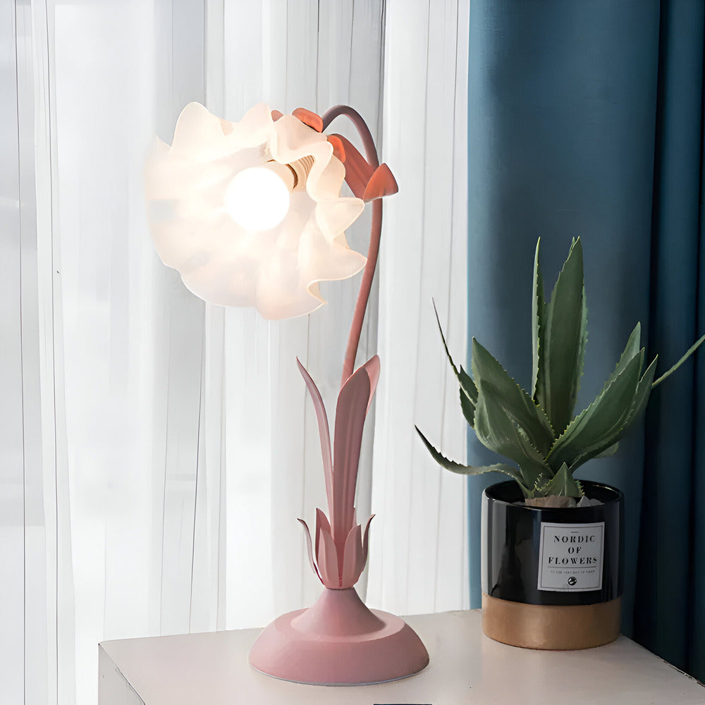 Talia - Antique Table Lamp French Design with Floral Pattern