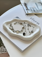 Neranthe - Elegant White Ceramic Jewelry Dish