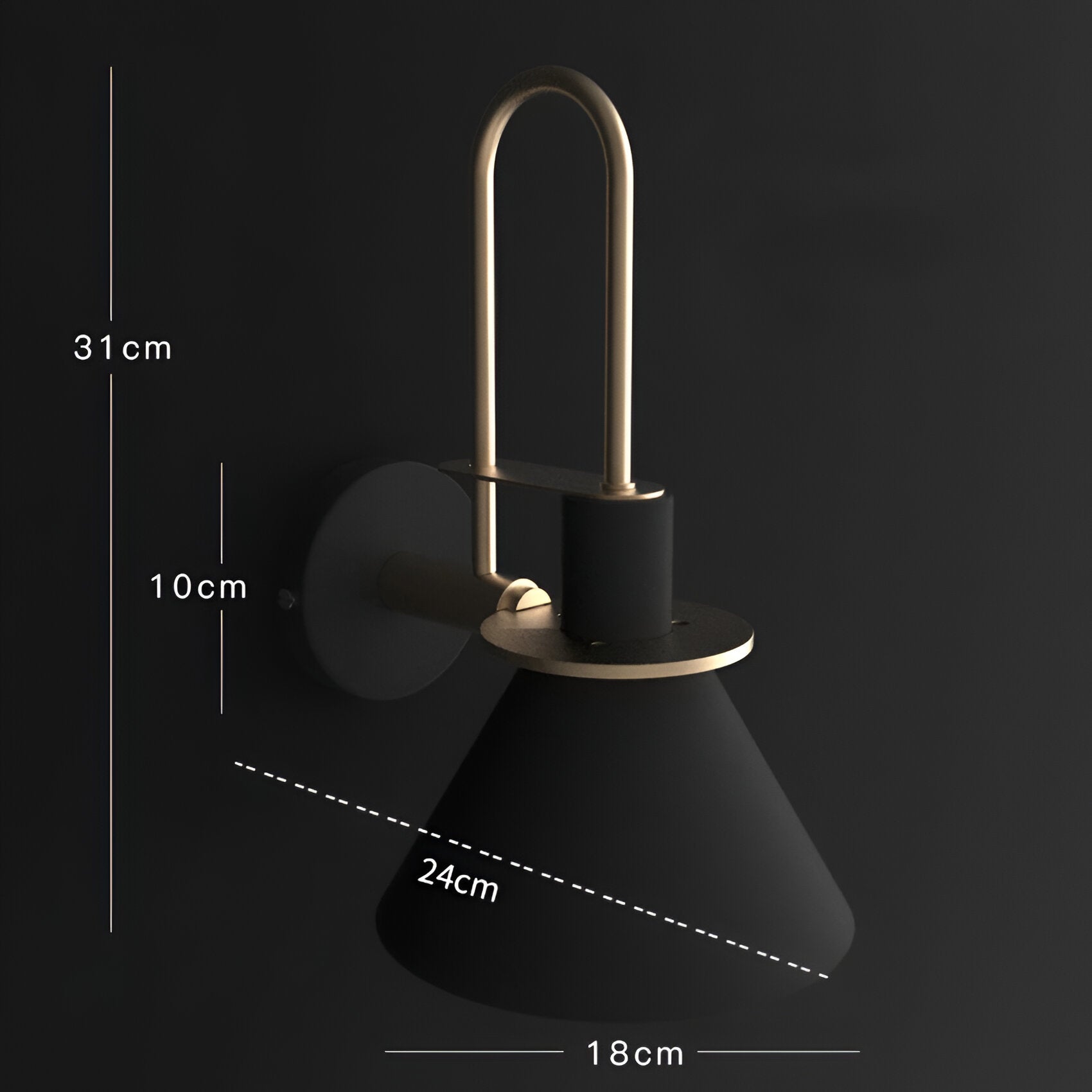 Zoralia - Postmodern LED Wall Lamp with Trumpet-Shaped Design