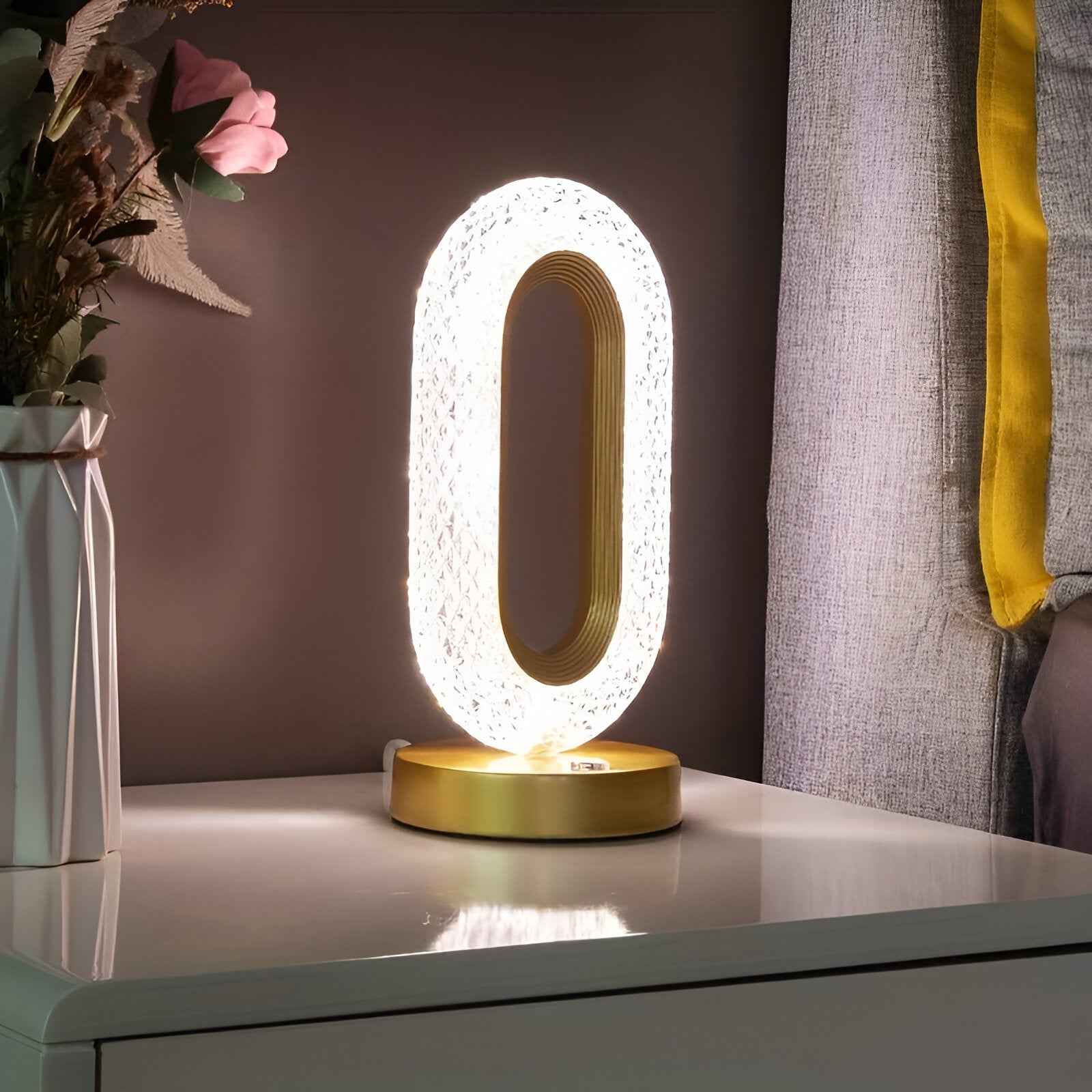 Bela Crystal Table Lamp | Touch Dimmable, Rechargeable