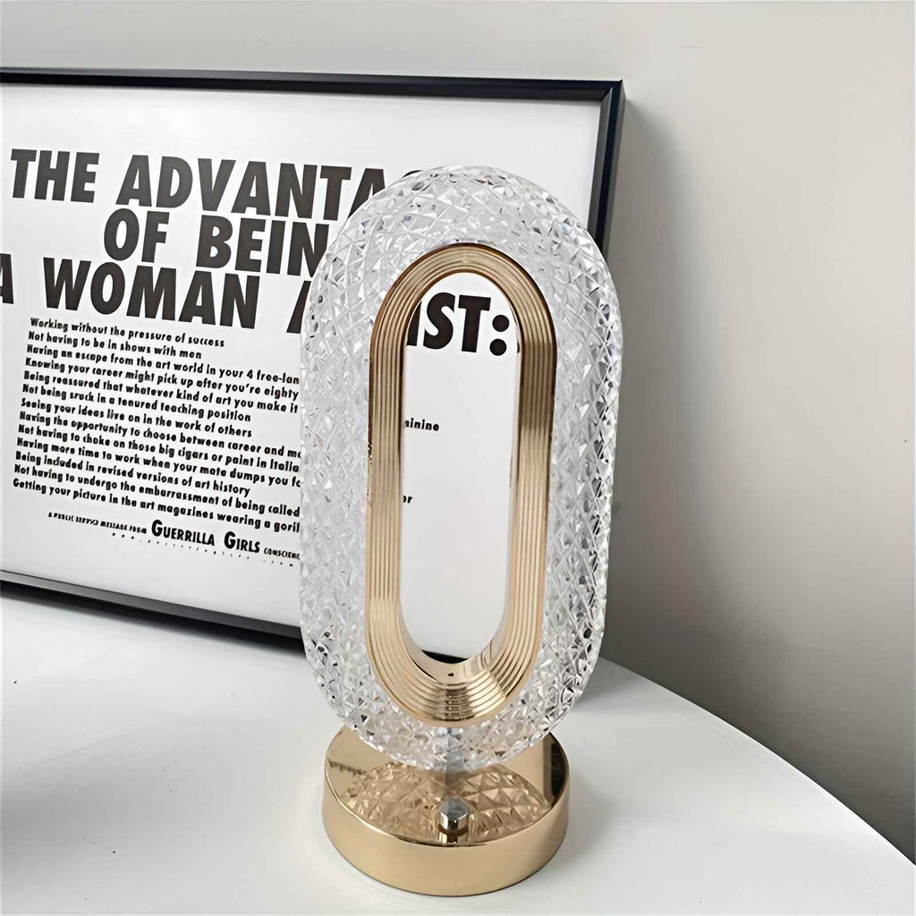 Bela Crystal Table Lamp | Touch Dimmable, Rechargeable