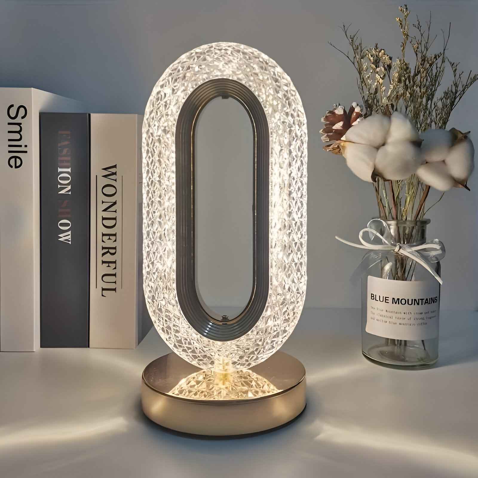 Bela Crystal Table Lamp | Touch Dimmable, Rechargeable