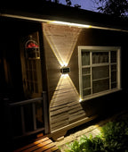 Auristia - Waterproof LED Solar Wall Lamp for Outdoors with Upward and Downward Lighting