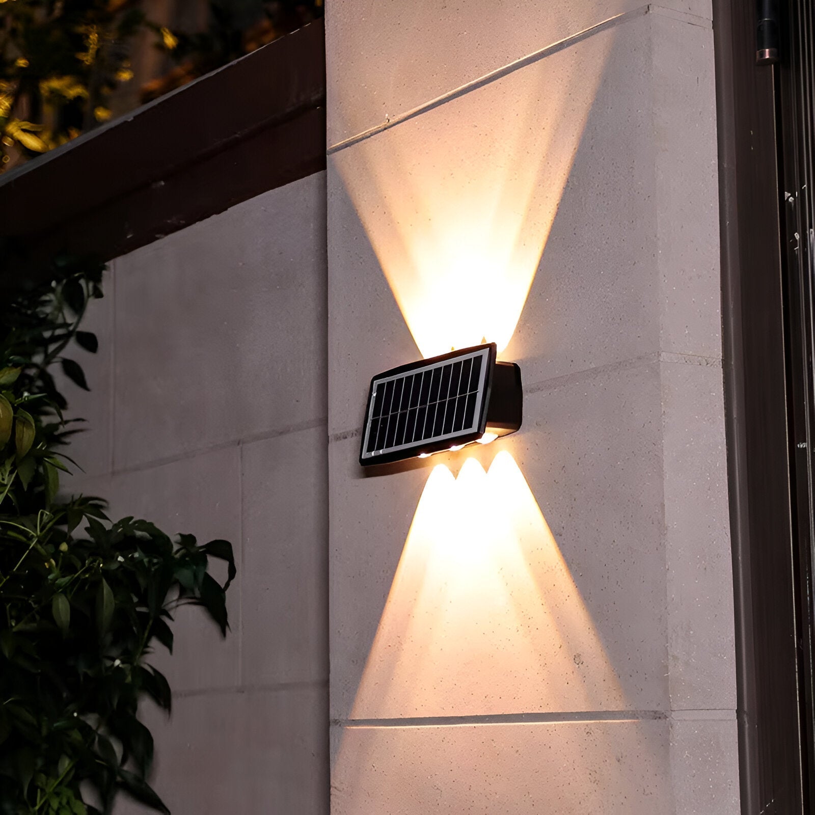 Auristia - Waterproof LED Solar Wall Lamp for Outdoors with Upward and Downward Lighting