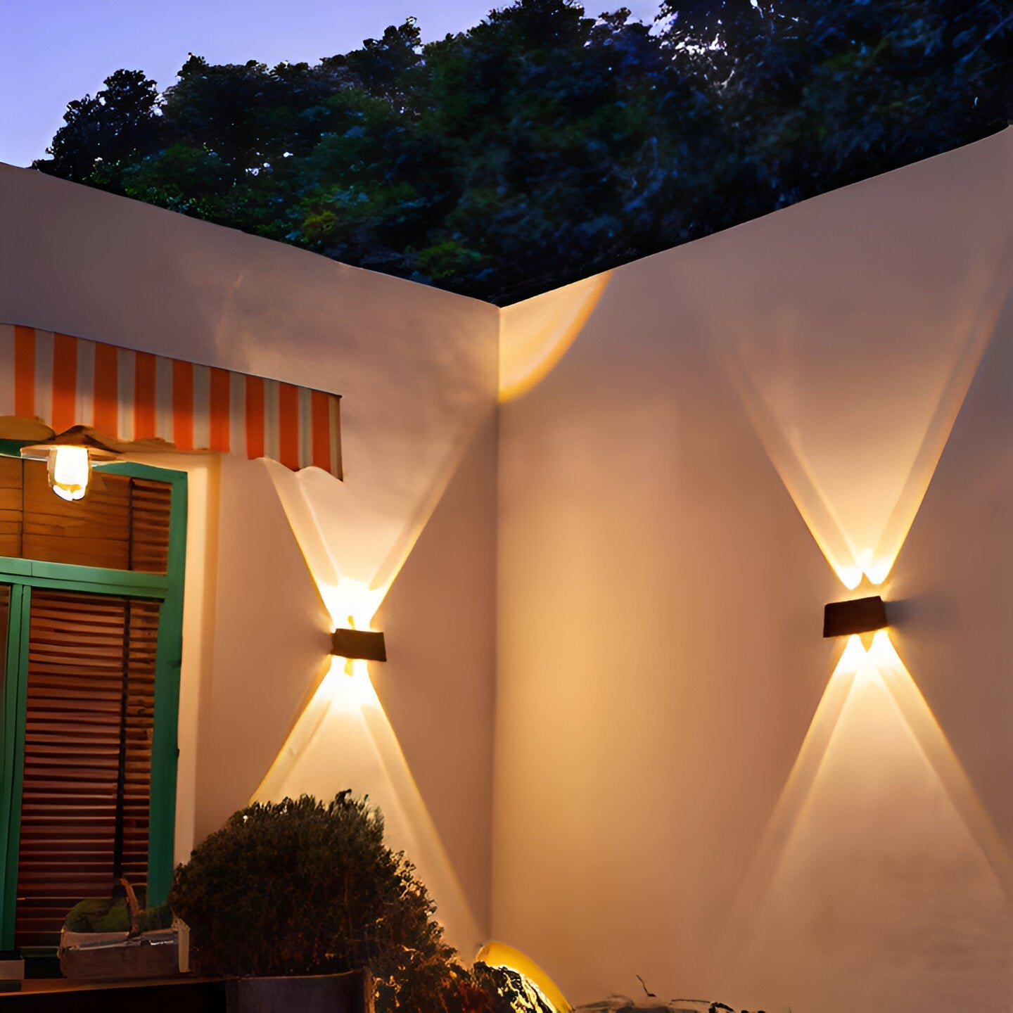 Auristia - Waterproof LED Solar Wall Lamp for Outdoors with Upward and Downward Lighting