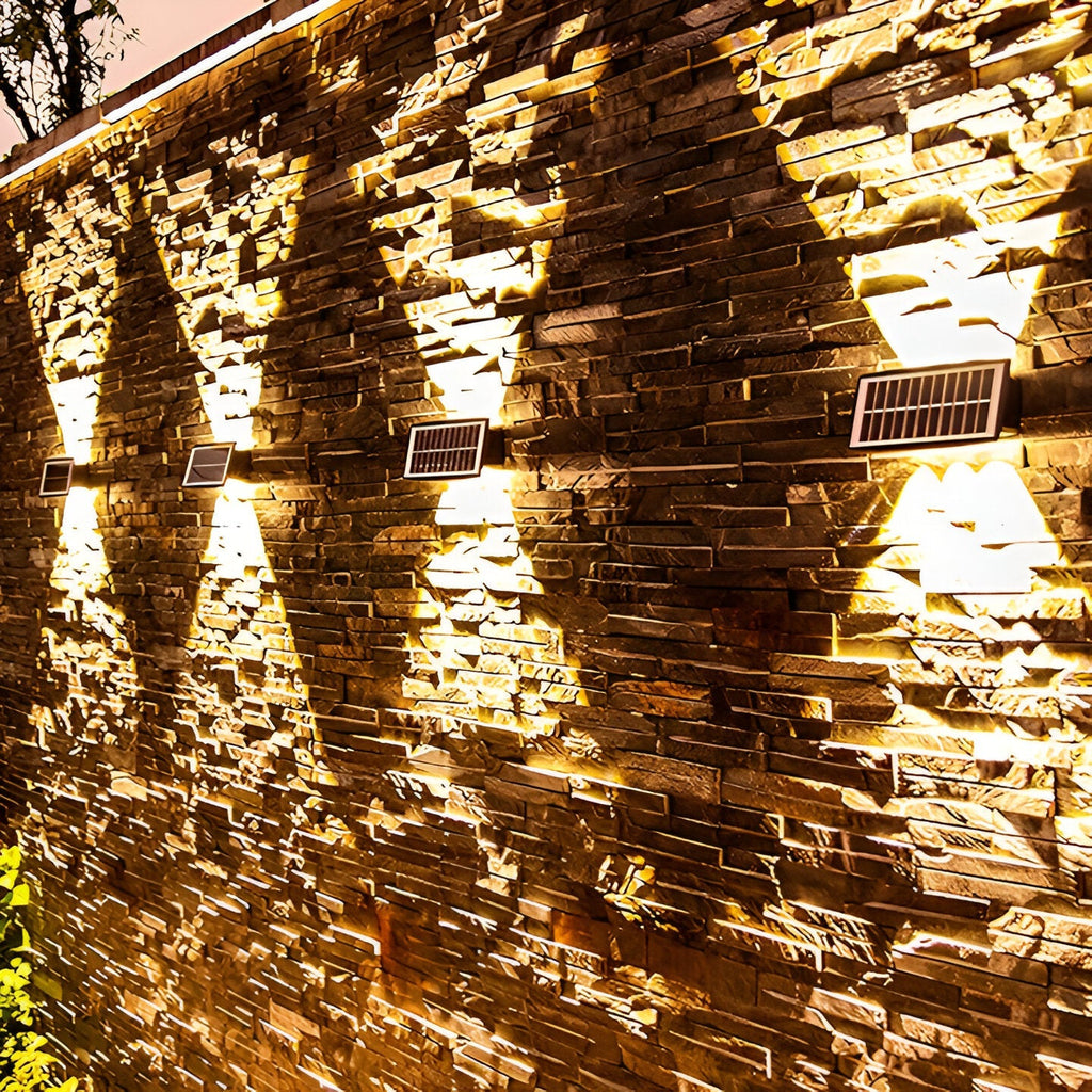 Auristia - Waterproof LED Solar Wall Lamp for Outdoors with Upward and Downward Lighting