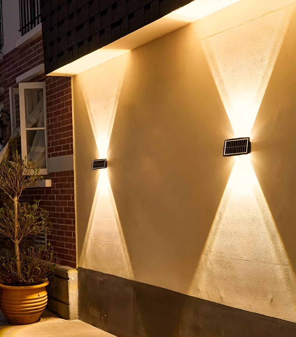 Auristia - Waterproof LED Solar Wall Lamp for Outdoors with Upward and Downward Lighting