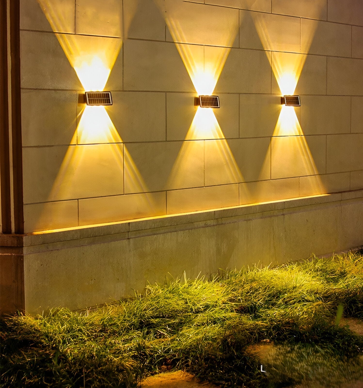 Auristia - Waterproof LED Solar Wall Lamp for Outdoors with Upward and Downward Lighting