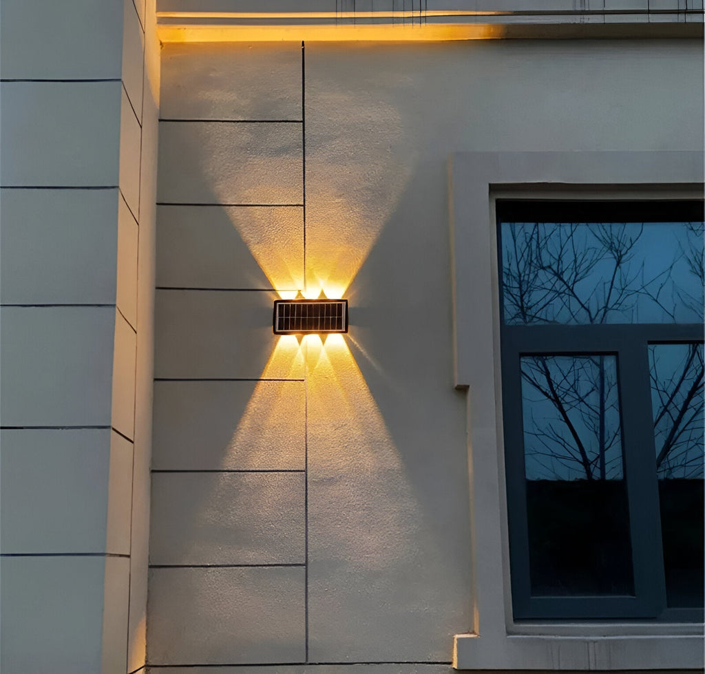 Auristia - Waterproof LED Solar Wall Lamp for Outdoors with Upward and Downward Lighting