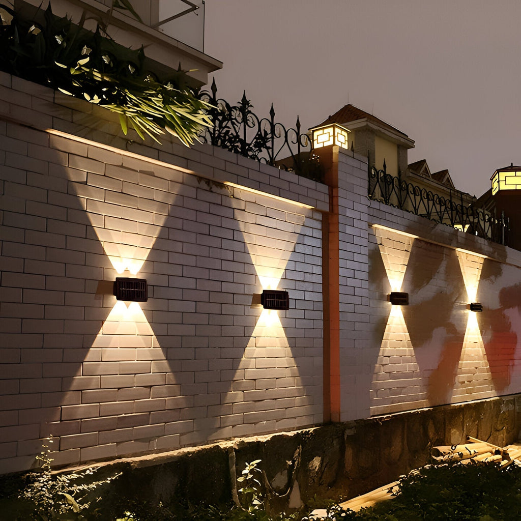 Auristia - Waterproof LED Solar Wall Lamp for Outdoors with Upward and Downward Lighting