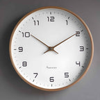 Nori Wall Clock | Silent Quartz, Natural Wood Frame