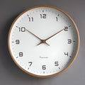 Nori Wall Clock | Silent Quartz, Natural Wood Frame