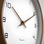 Nori Wall Clock | Silent Quartz, Natural Wood Frame