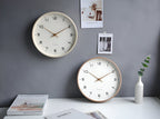 Nori Wall Clock | Silent Quartz, Natural Wood Frame