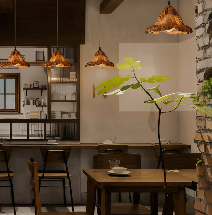 Cirenna - Artistic Hanging Lamp of Synthetic Resin with Volcanic Design