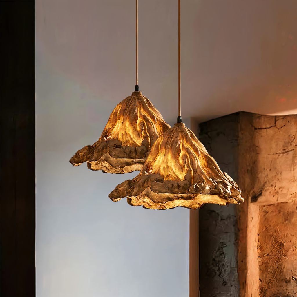 Cirenna - Artistic Hanging Lamp of Synthetic Resin with Volcanic Design