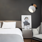 Blinky Wall Lamp | Adjustable Light Direction, Aluminium & Wood